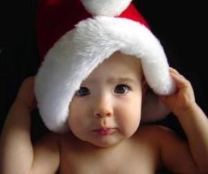 Puzzle Αγόρι με ένα καπέλο Άγιος Βασίλης